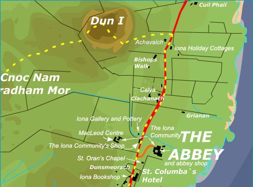 Iona map of the Abbey